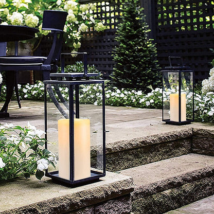 Homemory 6" 8" 10" x 4" Waterproof Outdoor Flameless Candles, Battery Operated Flickering LED Pillar Candles with Remote and Timers for Indoor, Plastic, Ivory White