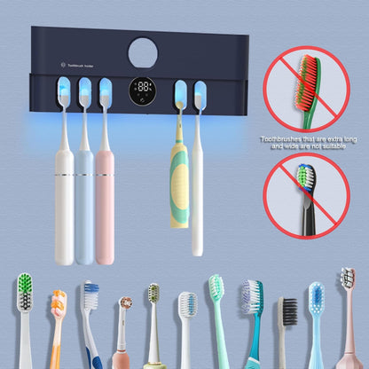 Toothbrush Holder and Cleaner Razor Holder and Dryer Auto Open/Close Cover Rechargeable Wall-Mounted Suitable for Most Toothbrushs