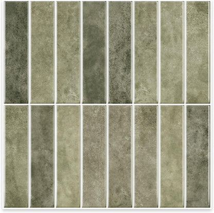 Alwayspon 10 Sheets 12x12inch Beige 3D Vinyl Backsplash Tiles, Self-Adhesive Peel and Stick Wall Tile Stickers Stick on Subway Tiles for Kitchen Bathroom Wall