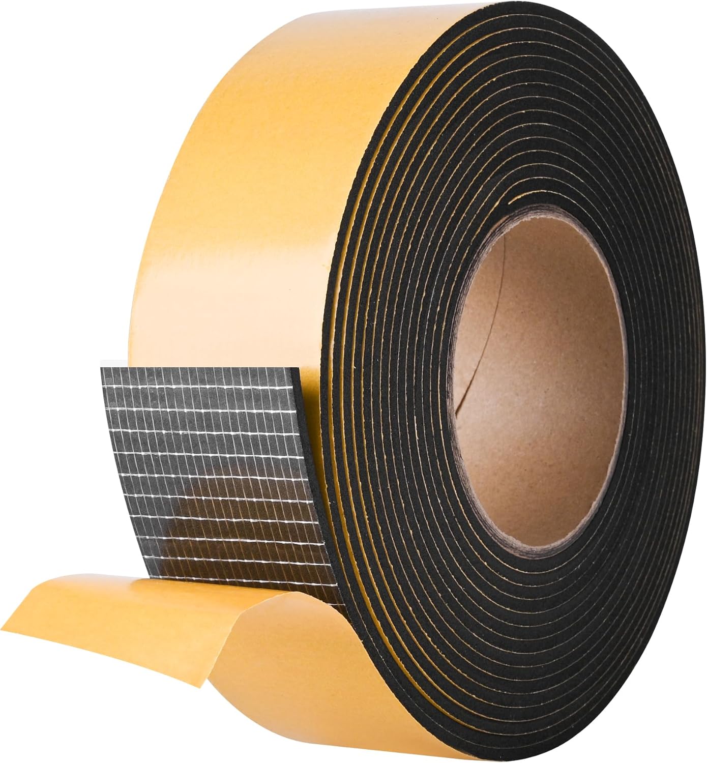 Kikerike Self Adhesive Foam Tape Weatherstrip 1/2In x 1/4In x 16.5Ft High Density Foam Insulation Strips Seal Weather Stripping with Strong Adhesive for Door and Window Sound Isolation Soundproofing