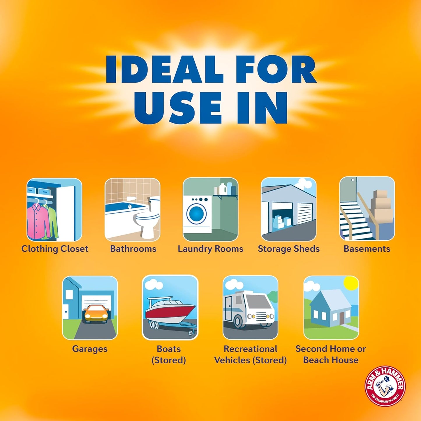 Arm & Hammer Essentials Disposable Moisture Absorber and Odor Eliminator Tub, Fragrance Free, 1 lb., Attracts and Traps Excess Moisture, Ideal Closet Dehumidifier (Pack of 3)