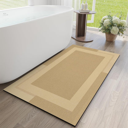 YDKGL Non Slip Bath Mat, Rubber Backing Ultra Thin Bathroom Rugs Fit Under Door Quick Dry Super Absorbent Washable Bath Rug Shower Mat for Bathroom Floor Bathtub Shower Sink, Easy Care Blue 16"x 24"