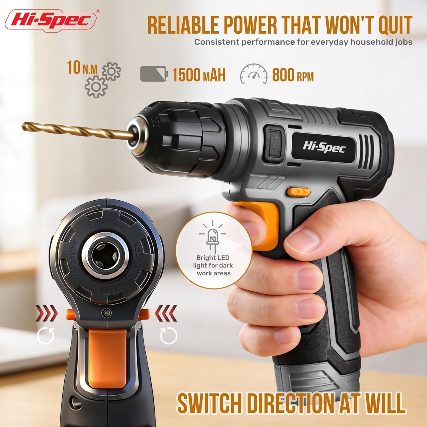 Hi-Spec Pink Tool Set with 8V Drill Set. Complete Cordless & Rechargeable USB Electric Drill Driver Kit for Women, Home DIY Repair & Maintenance, in a Compact Toolbox.