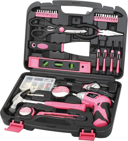 Apollo Tools Original 39 Piece General Household Tool Set in Toolbox Storage Case with Essential Hand Tools for Everyday Home Repairs, DIY and Crafts Red/Black - DT9706