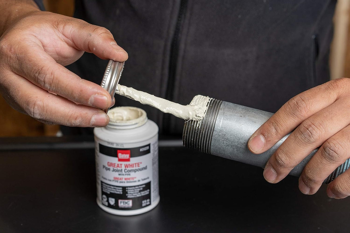 Oatey 31231 Pipe Joint Compound with PTFE with Brush, 8 fl.Ounce