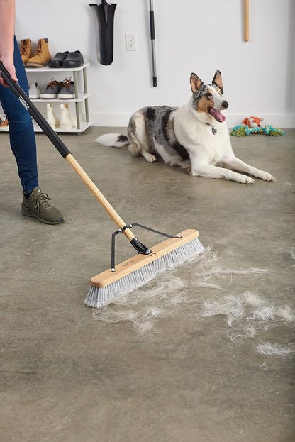 Harper 20201044 24 in. Indoor/Outdoor Dry All-Purpose Push Broom with Dual Bristles, for Dust, Gravel, Debris