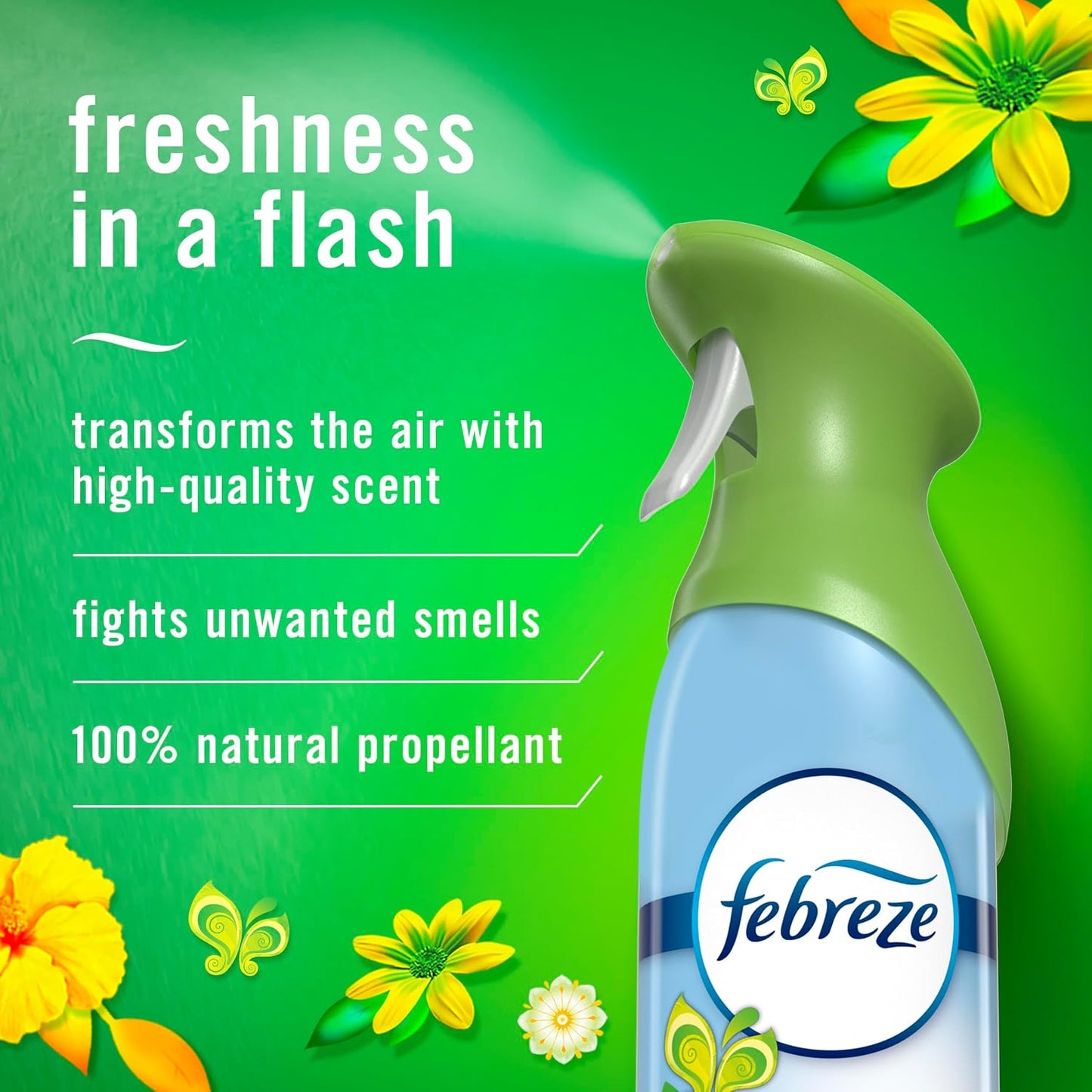 Febreze Air Mist, Air Freshener Spray, Odor Fighting Room Spray, Deodorizer for Home Bathroom Kitchen Office Apartment Dorm Room Classroom, Linen & Sky Scent, 8.1oz (Pack of 2)
