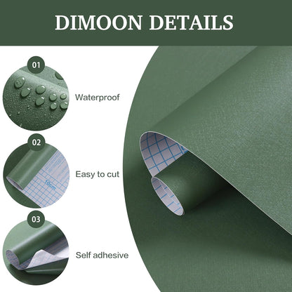 Dimoon 17.7''x118'' Peel and Stick Wallpaper White Contact Paper for New Environmentally Friendly Materials Thickening Upgrade Embossed Renter Friendly Wall Paper Modern Vinyl Wrap Countertop Bedroom