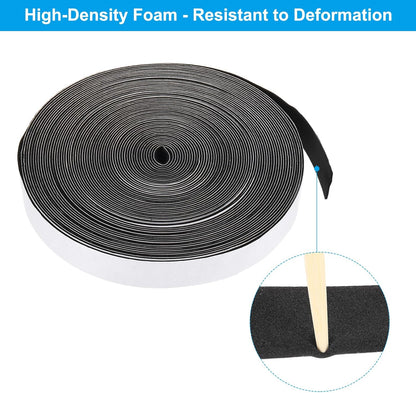 PATIKIL Weather Stripping Door Seal Strip, 3/8 Inch x 1/4 Inch x 32 Ft Self Adhesive Soundproof High Density Foam Tape Insulation for Door Window Air Conditioning, White - Colors A