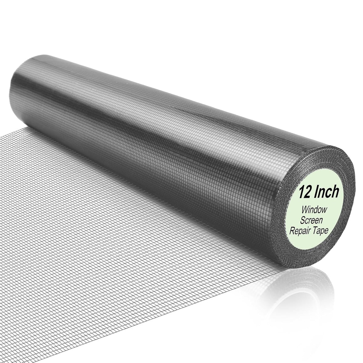 CroBlissful Extra Wide 5 inch x 20 ft Window Screen Tape Mesh Repair Strong Adhesive Waterproof Fiberglass Screen Repair Kit Patch for Window Door Tears Holes(Black)