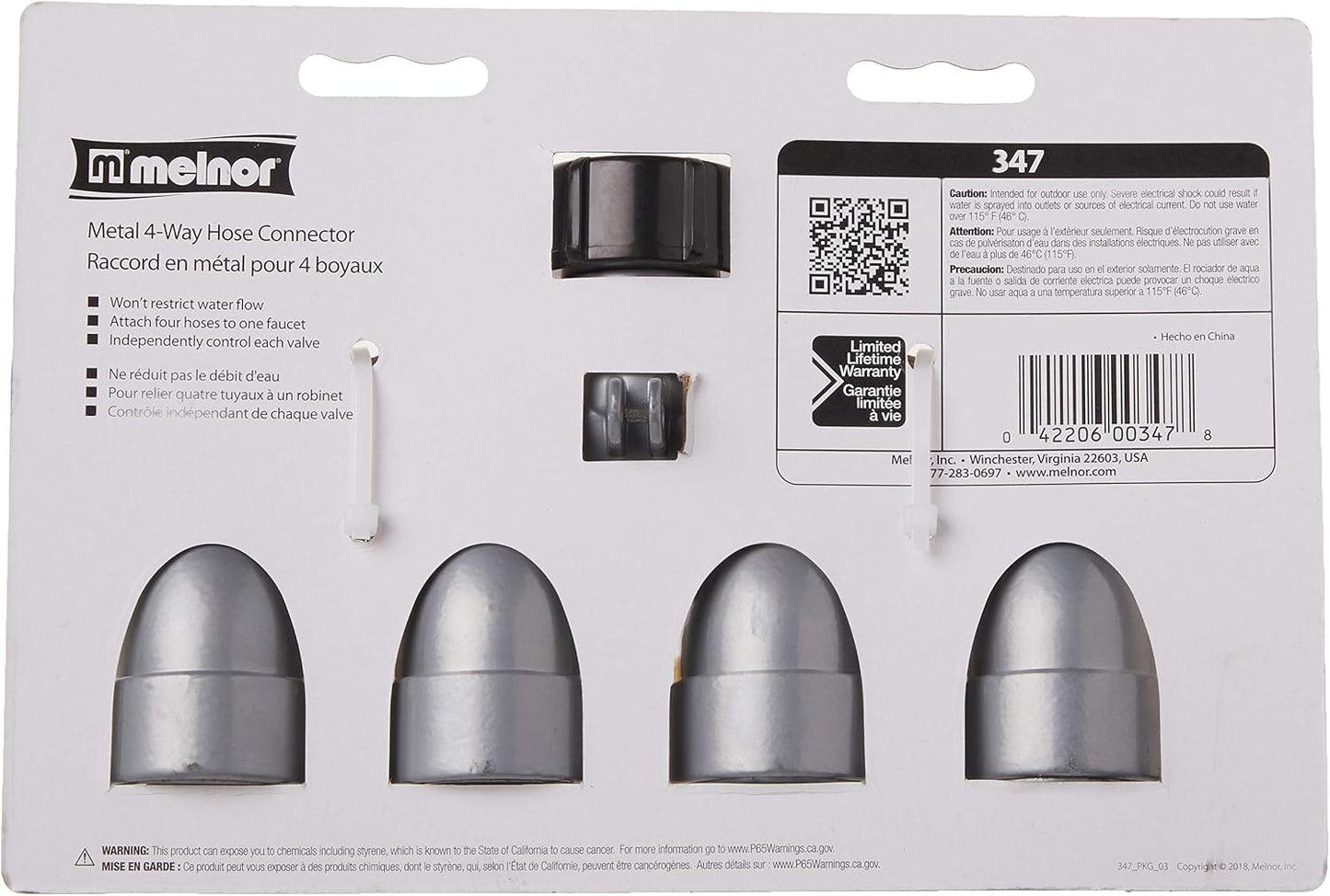 Melnor EZ-Flow 2-Way Hose Valve, Lever Design