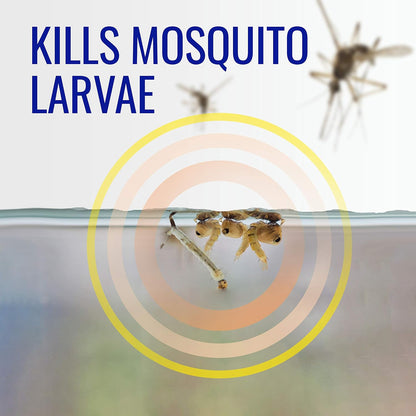 TERRO No Mess Mosquito Larvacide Pouches - 10 Pouches Included - T1210-10 Mosquito Larvacide Packets - Dissolvable Pouch for Stagnant Water