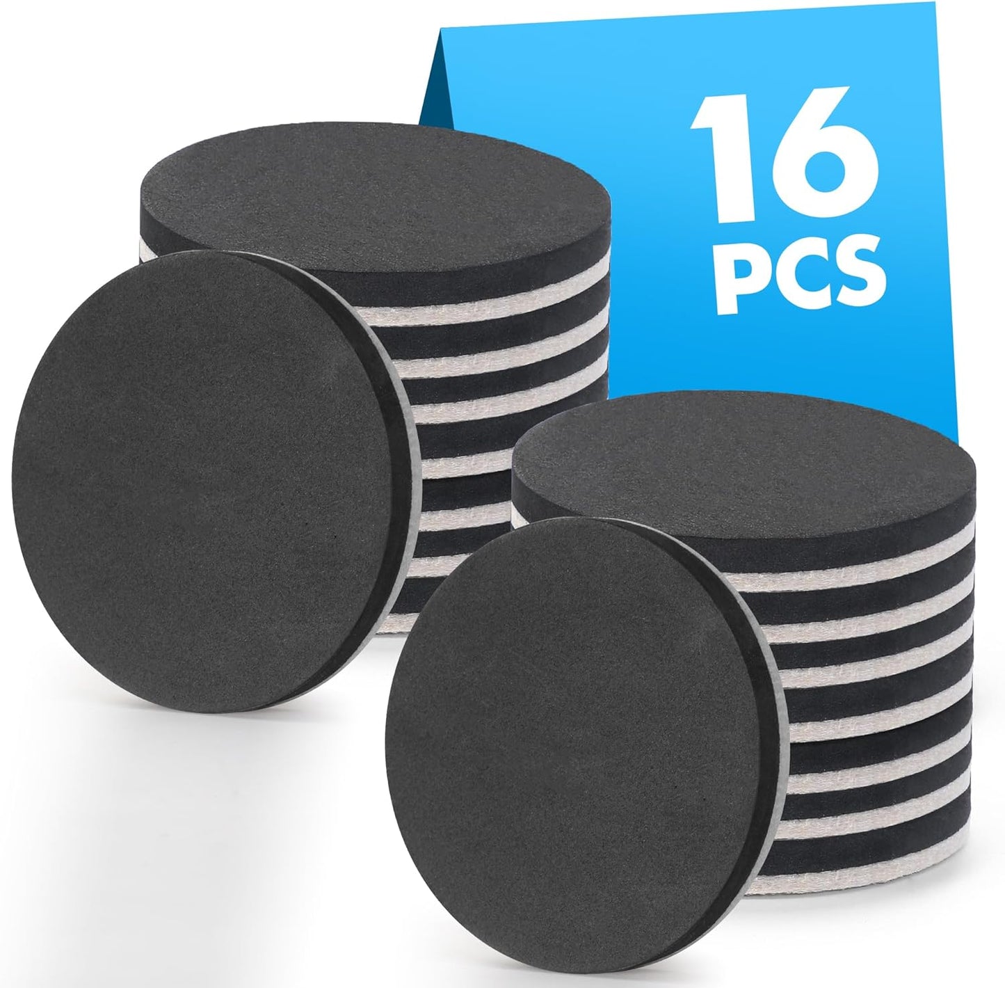 16-Pack Furniture Sliders for Hardwood Floors, Save 80% Effort Safely and Easily, The Glide Tool Set for Heavy Furniture and Appliances, Reusable Floor Protectors and Moving Pads (16 Felt 3.5" Slider)