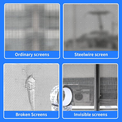 Benksaas Strong Adhesive Screen Repair Tape, 2025 Upgrade Screen Repair Kit Window Screen Repair Tape, Household Self-Adhesive Screen Tape Mesh Window Repair Patch for Doors, Windows (3 Colors)