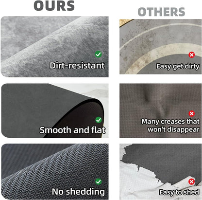 TYUU Bath Mat, Bathroom Rugs Non Slip Washable Thin Absorbent Quick Dry Bath Mat Fits Under Door Bathroom Floor Mat Perfect for Bath, Shower, or Sink 16"x24" Dark Grey
