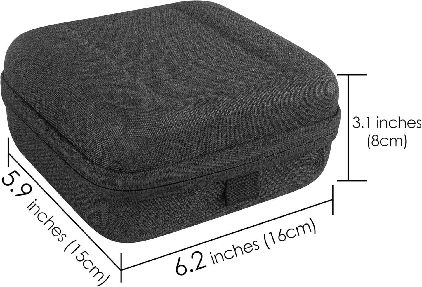 Linkidea Small Hard Case Battery Organizer Storage Box, Batteries Carrying Holder Container - Holds 34 Various Sizes AA AAA 9V C D Batteries (Dark Grey)