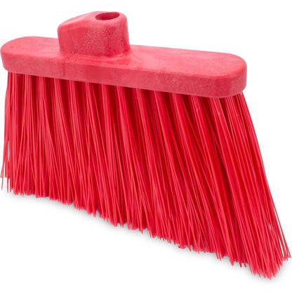 SPARTA Plastic Broom Head, Angled, Un-Flagged for Large Debris Indoor, Outdoor, Home, Restaurant, Lobby, Office, 12 Inches, Green