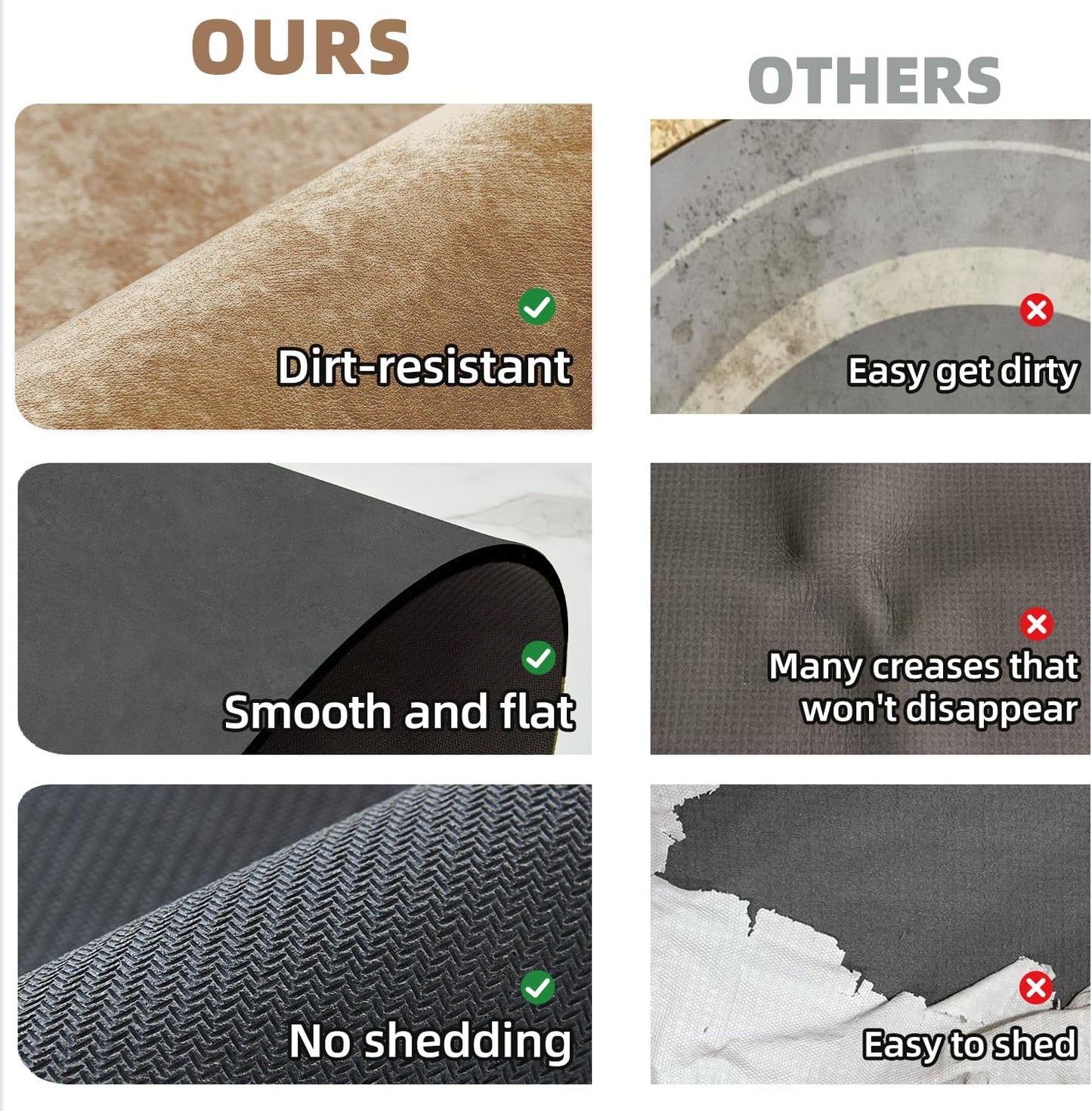 TYUU Bath Mat, Bathroom Rugs Non Slip Washable Thin Absorbent Quick Dry Bath Mat Fits Under Door Bathroom Floor Mat Perfect for Bath, Shower, or Sink 16"x24" Dark Grey