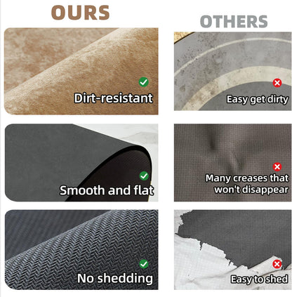 TYUU Bath Mat, Bathroom Rugs Non Slip Washable Thin Absorbent Quick Dry Bath Mat Fits Under Door Bathroom Floor Mat Perfect for Bath, Shower, or Sink 16"x24" Dark Grey
