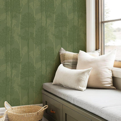JiffDiff Warm White Self Adhesive Wallpaper with Waterproof, Farmhouse Removable Peel and Stick Wallpaper for Bathroom and Cabinets Decor, Botanical Renter Friendly Contact Paper 17.3" X 120"