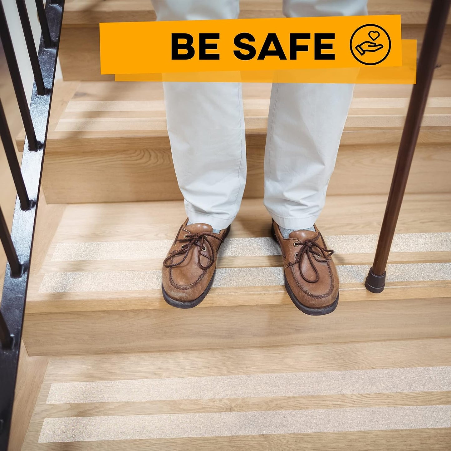 Grip Tape - Heavy Duty Anti Slip Tape for Stairs Outdoor/Indoor Waterproof 4Inch x 35Ft Safety Non Skid Roll for Stair Steps Ramp Traction Tread Staircases Grips Adhesive Non Slip Strips Walk Black
