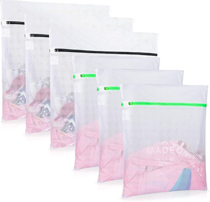 GOGOODA 7 PCS Mesh Laundry Bags, Delicates Washing Bags | Multisize for Sweater Blouse Hosiery Bras Machine Wash Bags for Travel Storage Organization