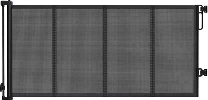 Reinforced 120" Extra Wide Retractable Baby Gates for Stairs, Mesh Saftey Gate for Pets, 10 Foot Retractable Dog Gate, No Drilling, One-Hand Operation, Retractable Gate for Indoor & Outdoor Use
