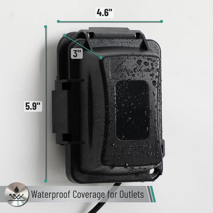 Bates- Weatherproof Electrical Outlet Cover, 1-Gang Outdoor Plug Cover | For Protection Against Rain Dust & Outdoor Use