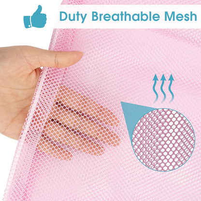 2 Pack Mesh Laundry Bags, 23 x 34 Inches Heavy Duty Mesh Laundry Bag, Large Laundry Drawstring Bag for College, Dorm, Travel, Family and Apartment Dwellers, Black