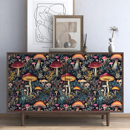 BOKEBEVE Watercolour Floral Peel and Stick Wallpaper Boho Vibrant Contact Paper Renter Friendly Wall Paper for Countertop Cabinet Wall Shelf Liner Removable Blue Colorful 17.5 x 118In