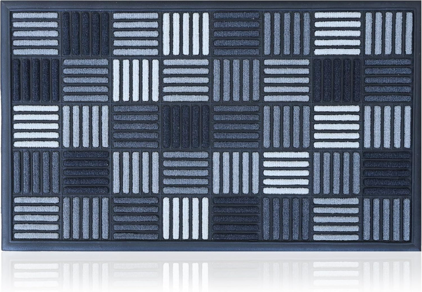 Extra Durable, Superior Absorption, Front Door Mat for Outdoor & Indoor - Welcome Mat for Entryway, Entrance, Patio, Porch - Waterproof, Non-Slip Backing, Coarse Fibers (Scales,17x29)