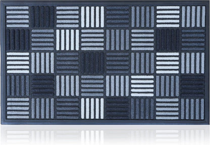 Extra Durable, Superior Absorption, Front Door Mat for Outdoor & Indoor - Welcome Mat for Entryway, Entrance, Patio, Porch - Waterproof, Non-Slip Backing, Coarse Fibers (Scales,17x29)