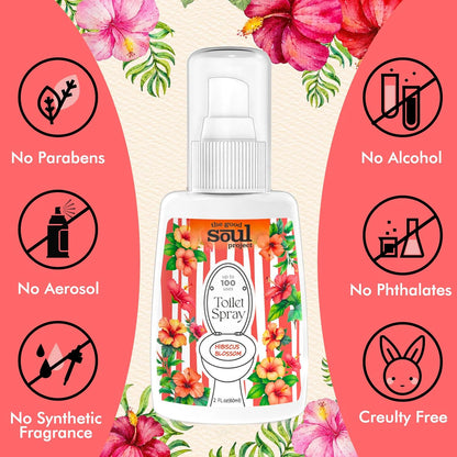 THE GOOD SOUL PROJECT Toilet Spray for Poop, Fresh Citrus, Bathroom Spray Odor Eliminator, 2Fl Oz 2 Pack