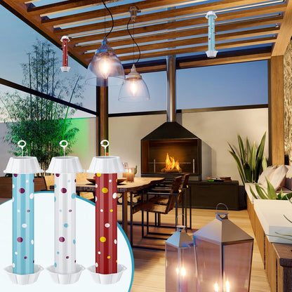 12 Pcs Sticky Fly Trap Fly Stick Indoor Outdoor Long Lasting Adhesive Fly Catcher with Hanging Hook for Wasps Gnats Bugs Insects Moths Fruit Flies Mosquitoes Spiders Fleas (White)