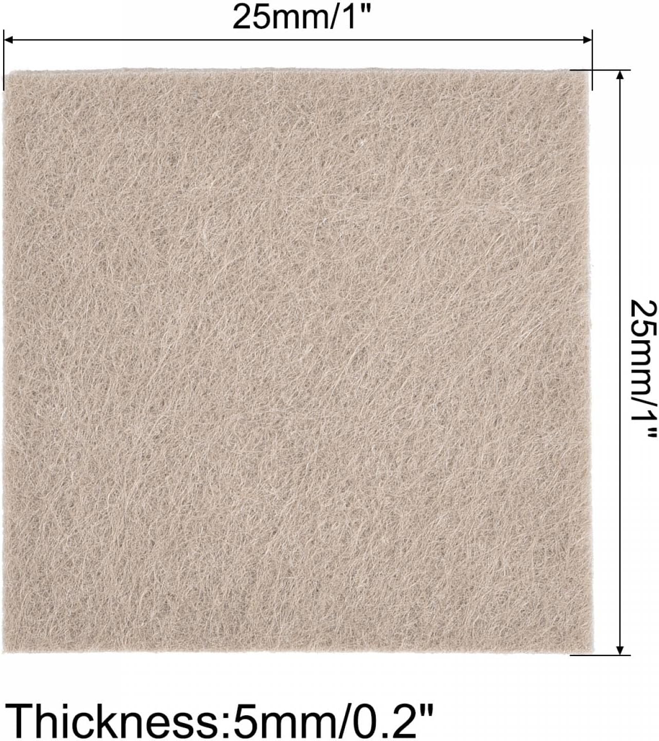 uxcell Felt Furniture Pads Self Adhesive Square Furniture Felt Pads, Anti Scratch Floor Protectors for Furniture Legs Hardwood Floor 2 Inch x 2 Inch Beige 12pcs