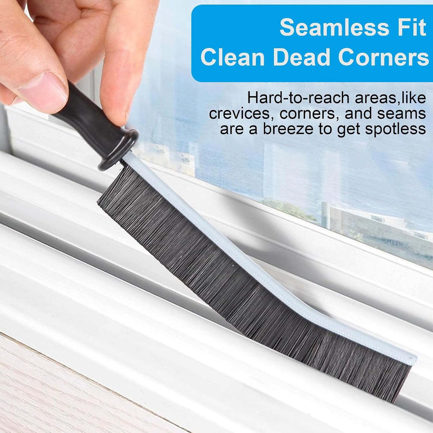 Crevice Cleaning Brushes Set 4 Pack, Small Grout and Gap Cleaner Brushes for Shower, Tile, Toilet, Kitchen and Bathroom, Narrow Scrub Brushes for Household Use and Deep Cleaning