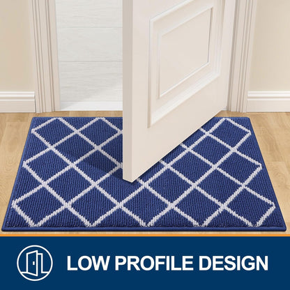 Finchitty Indoor Door Mat, Dirt Resistant and Absorbent, Low-Profile, Non-Slip, Washable Inside Floor Mats for Front Door, Back, and Entrance, 32" x 20", Grey