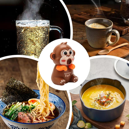 Small Fan for Cooling Food | Portable 3 Speeds USB Rechargeable Cute Animal - Clip On Food Cooling Personal Fan - for Kids Soup Stew Coffee Tea Baked Goods Kitchen Office Dorm Room