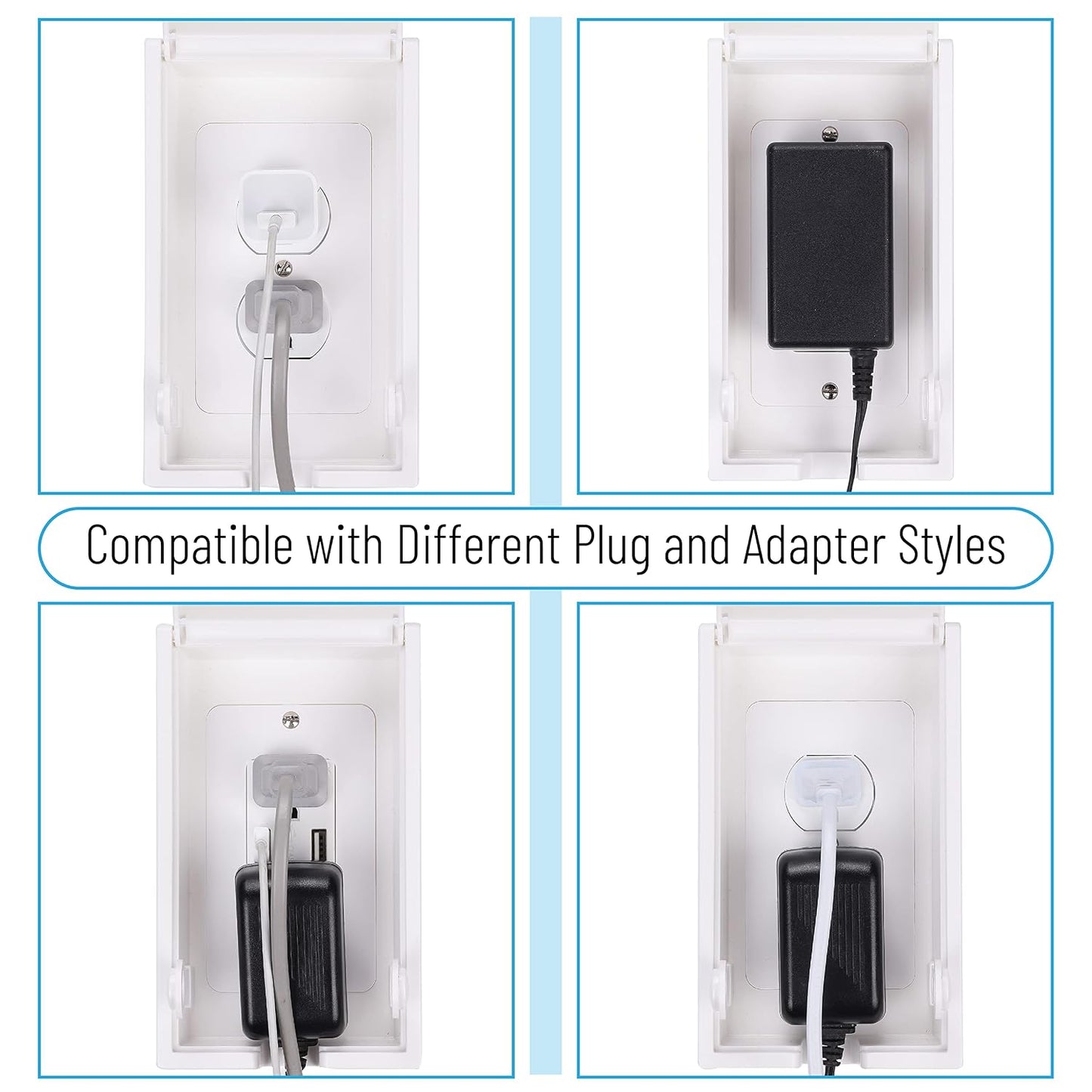 Bates Baby Safety Outlet Cover Box - Plug Covers for Electrical Outlets, Child Proof Outlet Cover, Socket Covers for Outlets