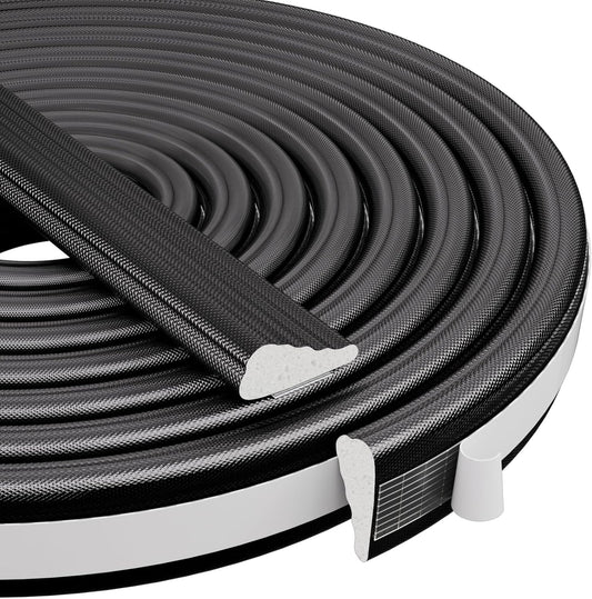 118” Wedge-Shape Foam Window Weather Stripping Door Seal Strip,Soundproofing Frame Winter Insulation Tape for Exterior Front Door,Noise Cancelling Window Inserts,Door Gap Filler Light Blocker,White