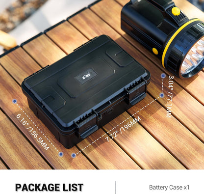 24 Slots CR2 CR123 CR123A Lithium Battery Organizer Case, IP67 Waterproof Hard Case for CR17345/CR16340/CR18350/CR15270(CR2) Explosionproof Batteries Storage Holder for Household Outdoor Camping