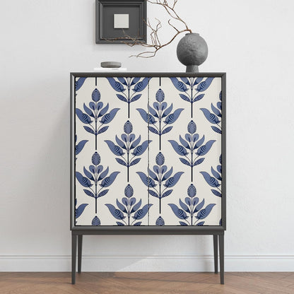 BOKEBEVE Leaves Contact Paper Floral Wallpaper Stick and Peel Boho Damask Wall Paper for Liner Drawer Cabinet Backsplash Renter Friendly Waterproof 17.5 x 118In