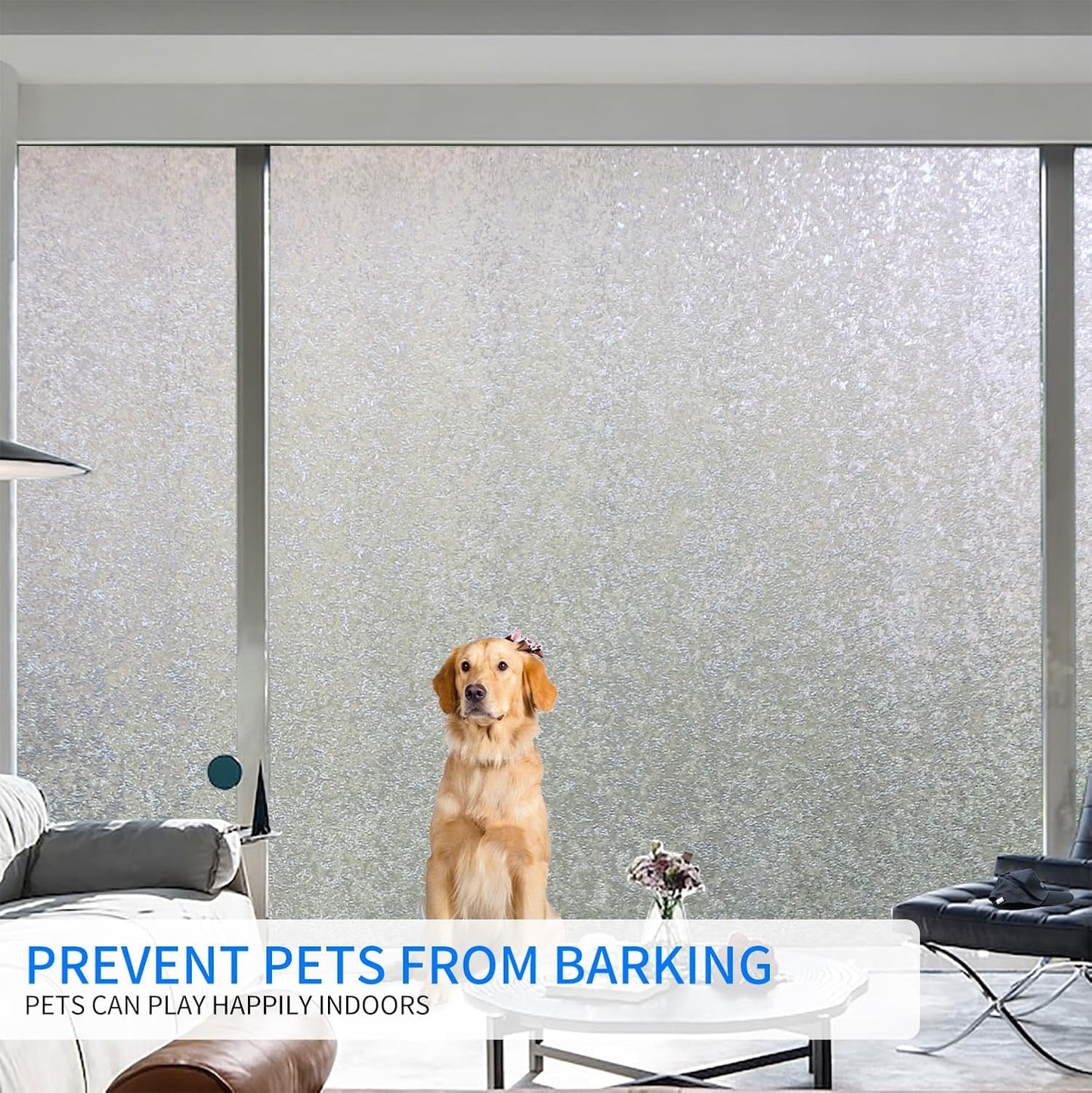 Frosted Window Film, Removable Glass Door Privacy Film, Suitable for Bathrooms, Offices, Static Cling Decorative Film, Reusable Window Stickers (Pure, 17.5X78.7 Inch)