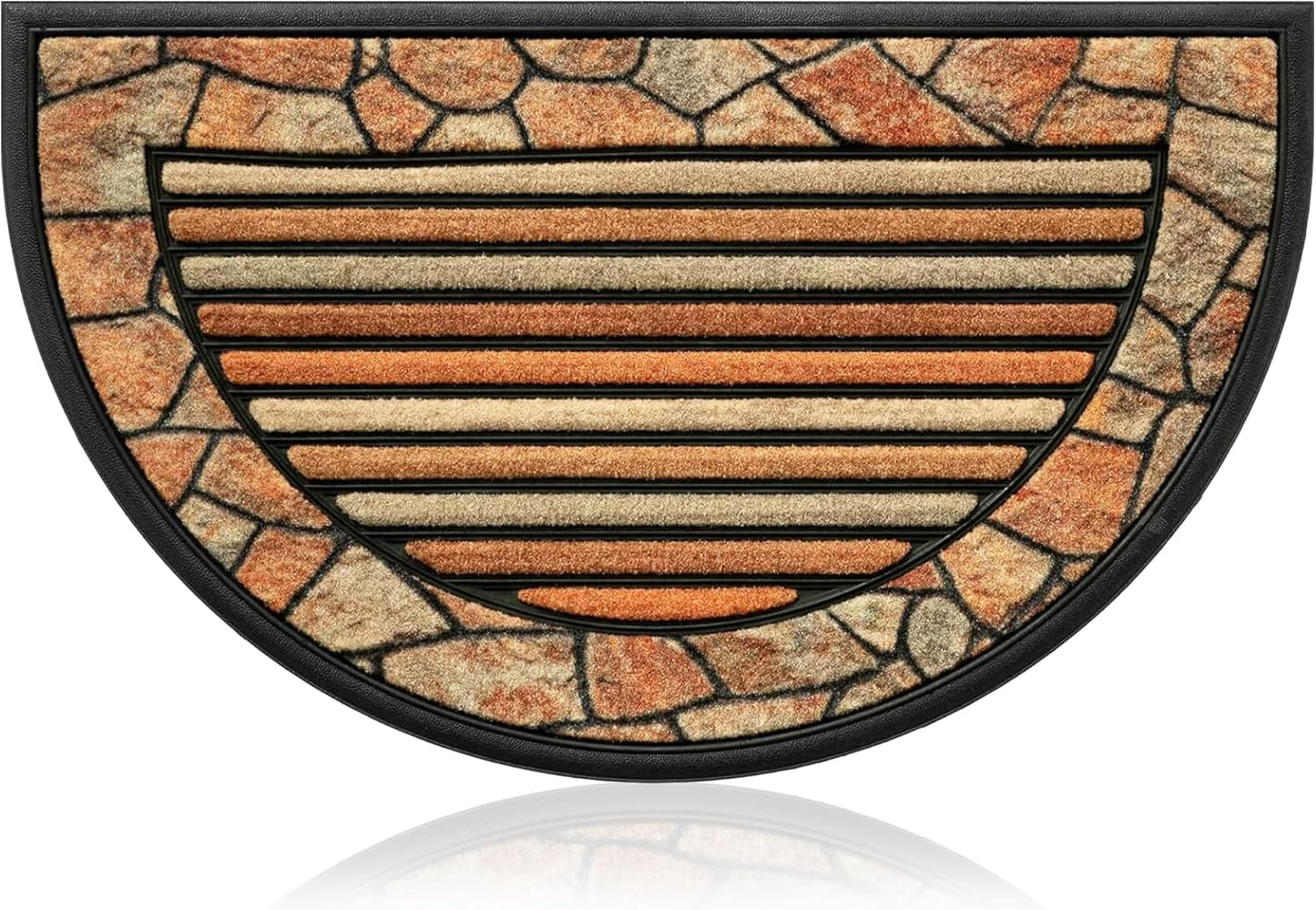 Extra Durable, Superior Absorption, Front Door Mat for Outdoor & Indoor - Welcome Mat for Entryway, Entrance, Patio, Porch - Waterproof, Non-Slip Backing, Coarse Fibers (Scales,17x29)