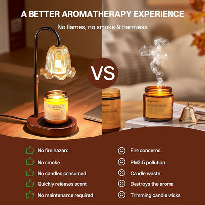 Homelist Candle Warmer Lamp with Timer, Height Adjustable Candle Lamp, Home Decor, Wax Melt Warmer for Birthday Chrismas Holiday Gifts for Mom, Women, Sister