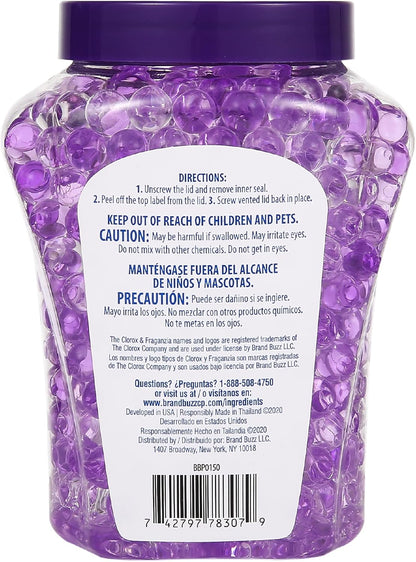 Clorox Fraganzia Crystal Beads Air Freshener, Long Lasting Room Deodorizer and Odor Eliminator Gel Beads to Freshen Home, Car, or Office, Fresh Ocean Breeze Scent, 12 Fl Oz - 2 Pack