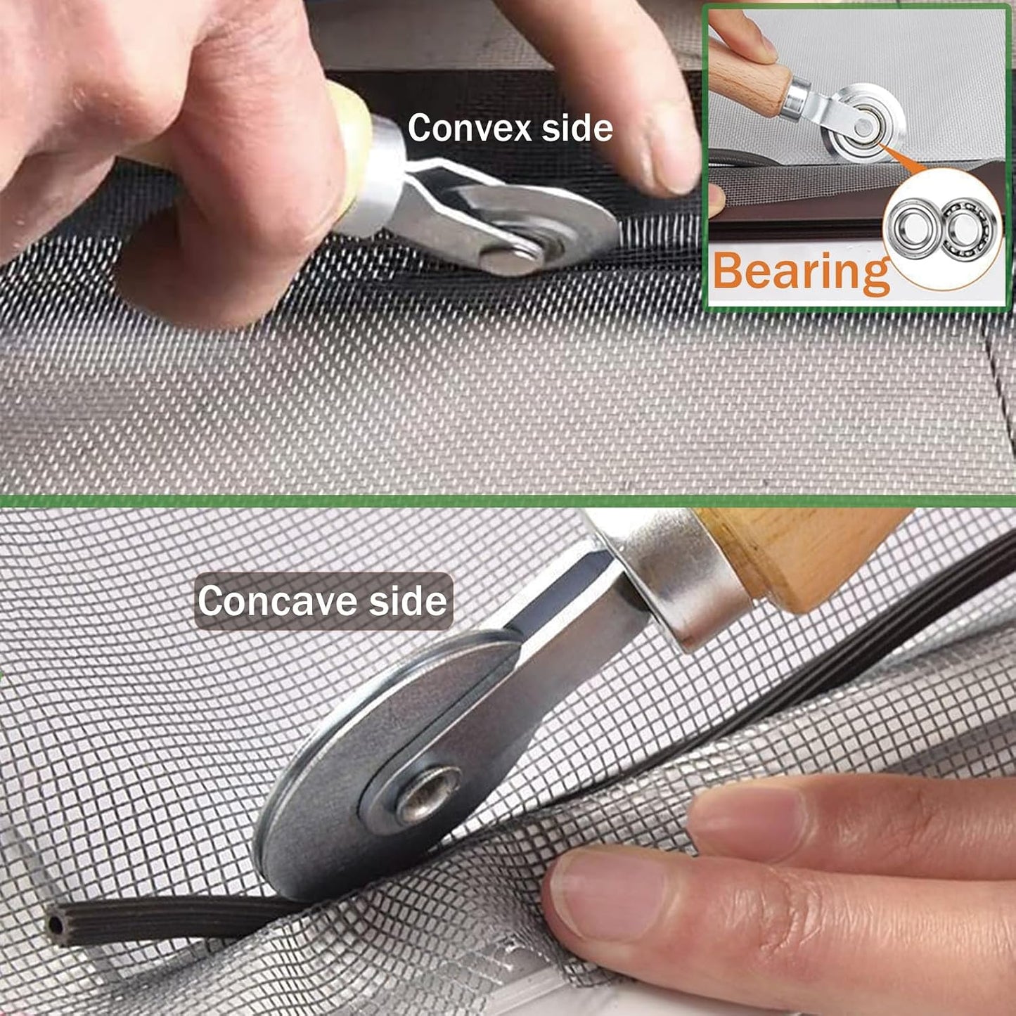 Screen Repair Kit & Window Screen Replacement Kit with Spline Roller Tool, Spline Removal Hook, Screen Cutter - Easy to Use 5-in-1 Tool for Screen Door Repair, Windows, Patio & Sliding Doors