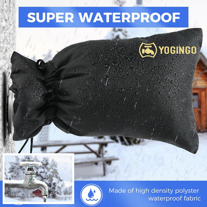 Outdoor Faucet Covers for Winter Freeze Protection, 2 Pack 6.7" x 9.5" Hose Bib Cover, Water Spigot Covers Winter Insulated, Pipe Wrap Insulation Cover Socks Outside Faucet Freeze Protector