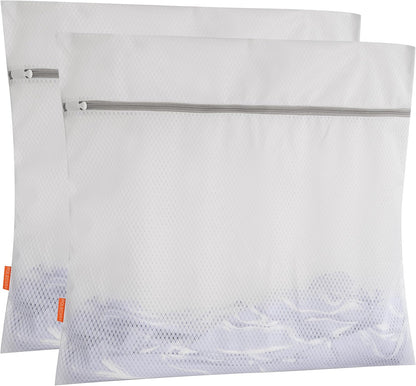 Polecasa Diamond Mesh Laundry Bags 3 Pack (16x20”, Large) | Durable Zipper, For Delicates, Lingerie, Bras, Underwear, Protect Garments in Washing Machine
