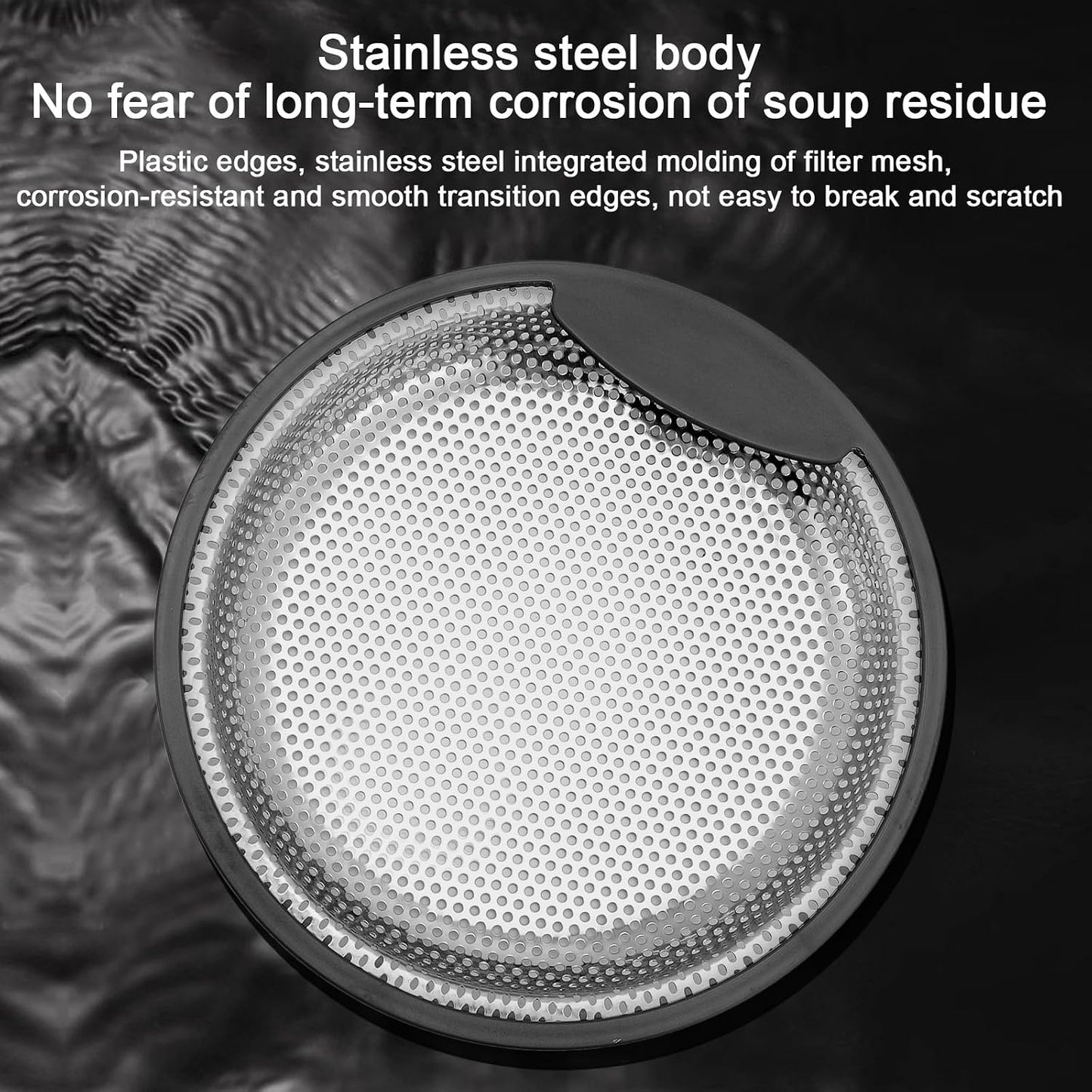 2pcs Kitchen Sink Drain Basket, 3 1/4 '' 304 Stainless Steel Drainage Filtration Basket with Handle for Kitchen Sink Strainer Replacement